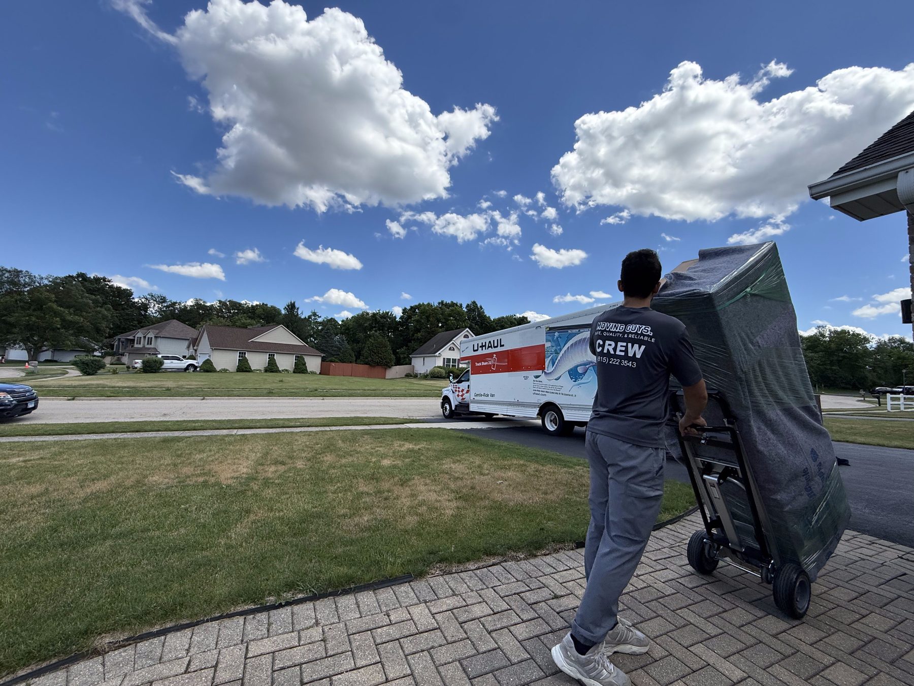 Moving Guys van outside